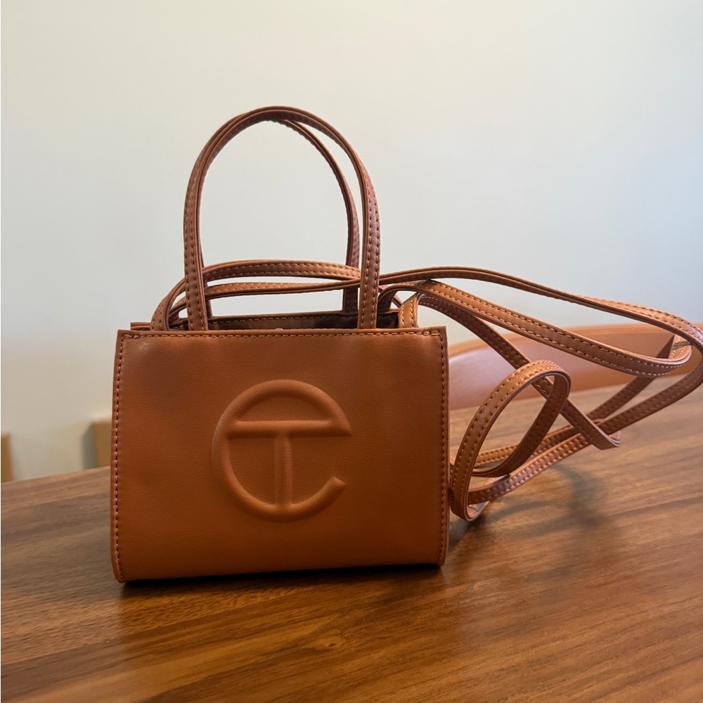 Telfar Small Shopping Bag in Tan